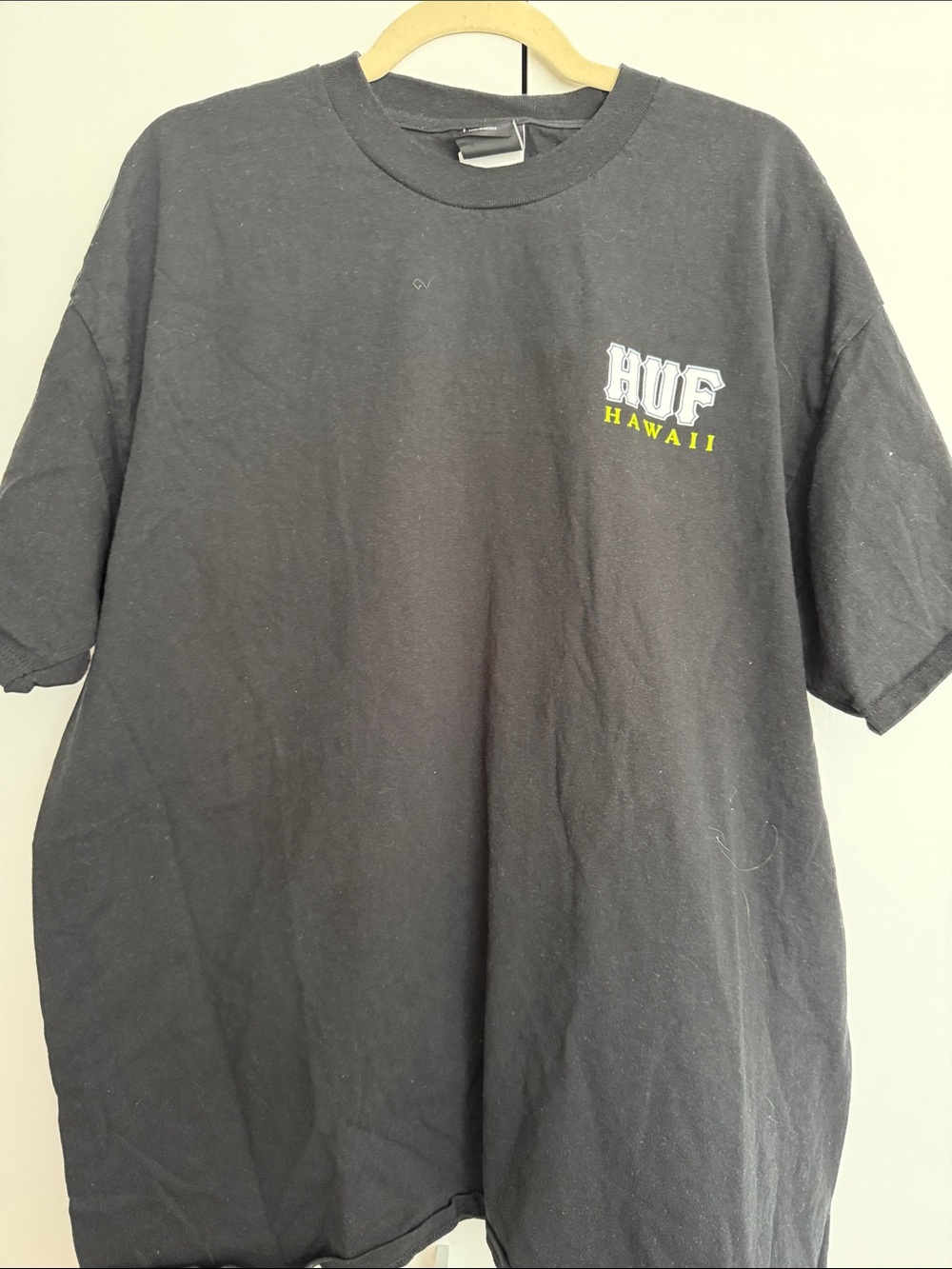 HUF Hawaii Logo Graphic T-Shirt Black Short Sleeve Men’s XXL